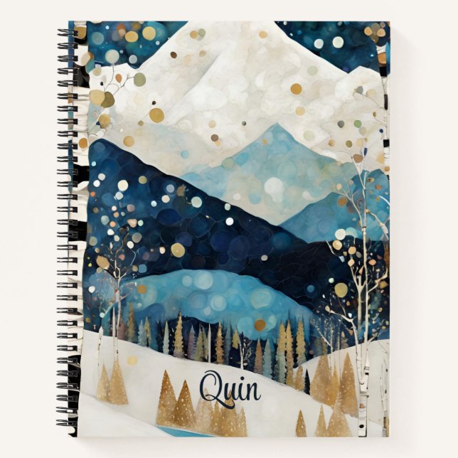 Carnet Montagnes Bleues Blanches (Devant)