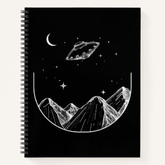 Carnet Montagnes Ciel nocturne UFO