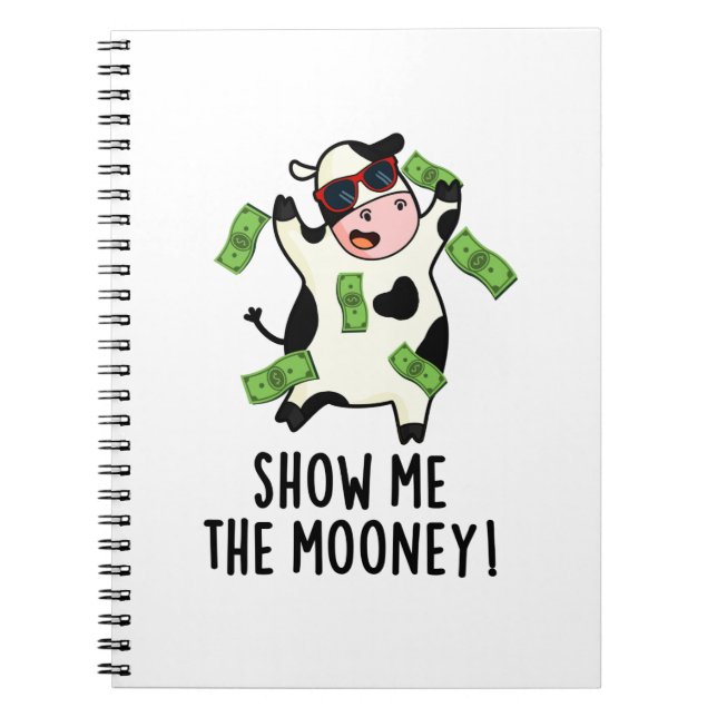 Carnet Montre-moi la blague de vache drôle Mooney  (Devant)