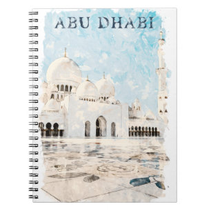 Carnet Monument coloré d'Abou Dabi aux Émirats arabes uni