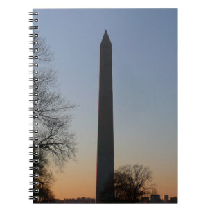 Carnet Monument Washington au coucher du soleil à DC