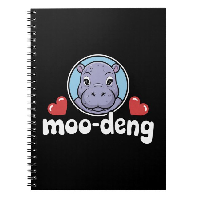 Carnet Moo Deng Bouncy Pig in Thai Photo Baby Hippo (Devant)