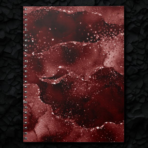 Carnet Moody Agate Henné sang rouge grenat bijou ton