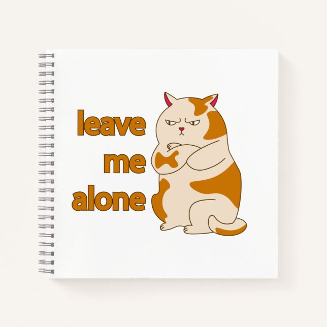 Carnet Moody Grosse cat me laisse tranquille (Devant)
