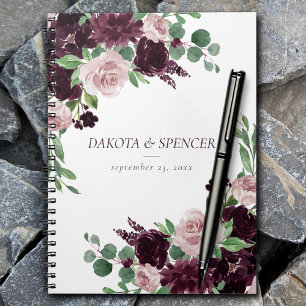 Carnet Moody Passion Mariage Floral Violet Dramatique
