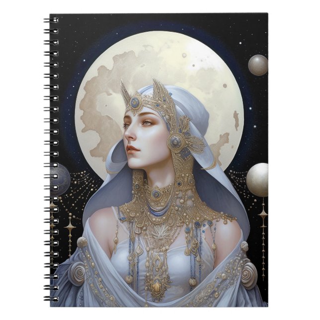 Carnet Moon Goddess Queen Imaginaire Art (Devant)