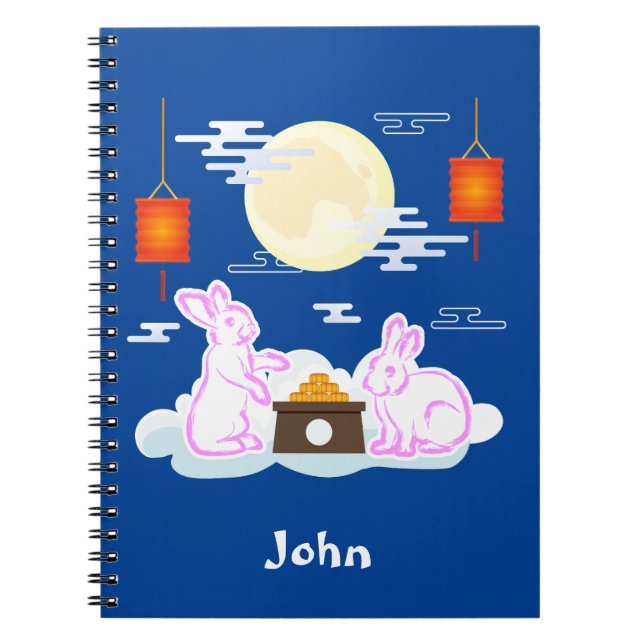 Carnet Moon Rabbit Mooncake Nuages Mooncake Festival à la (Devant)