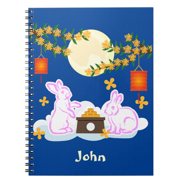 Carnet Moon Rabbit Mooncake Osmanthus (Devant)