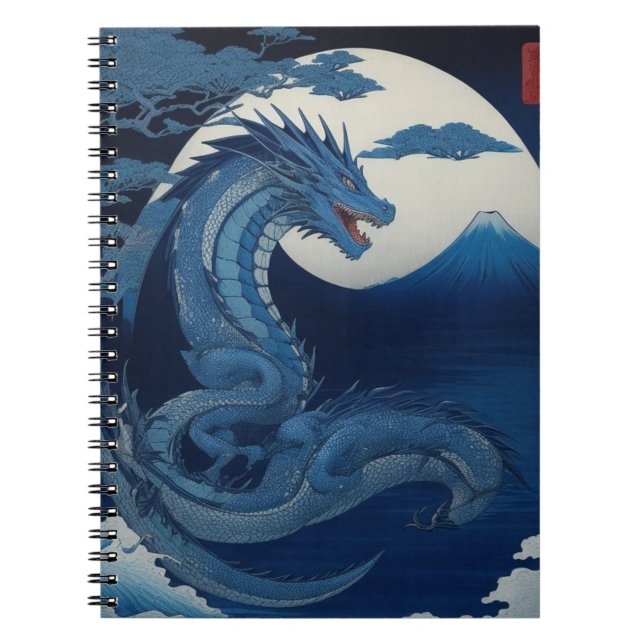 Carnet Moonlit Dragon of Fuji Notebook (Devant)