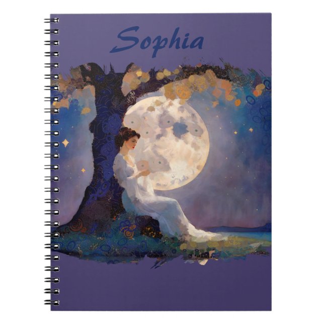 Carnet Moonlit Dreamer - Serene Night Sky (Devant)