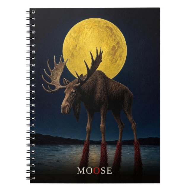 Carnet Moose Chaussettes Longues gothique Surréaliste (Devant)