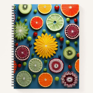 Carnet Morceaux de fruits colorés