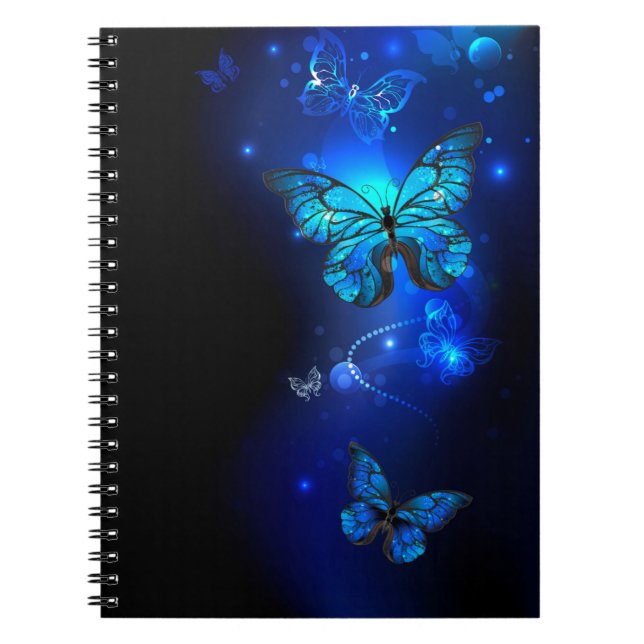 Carnet Morpho Butterfly in the Dark Background (Devant)