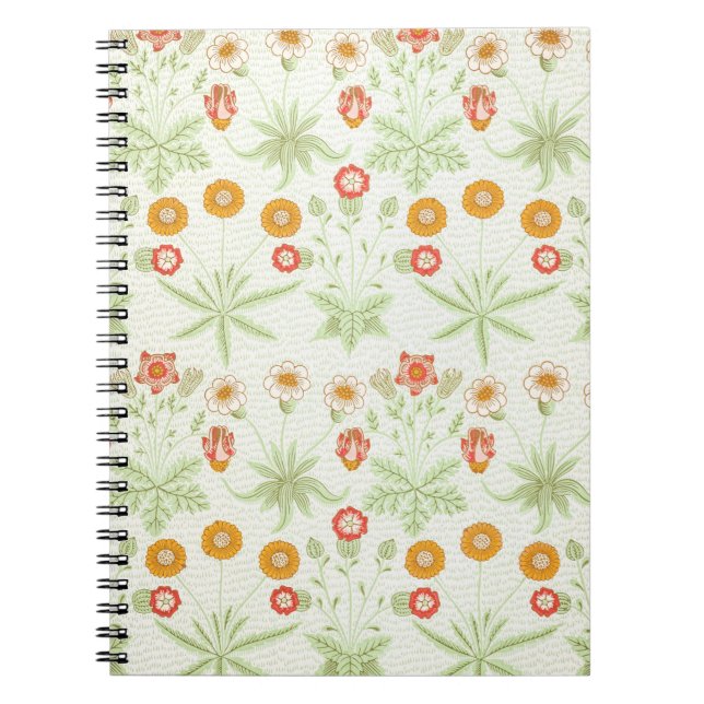Carnet Morris Daisy, Modèle Floral Victorien Classique (Devant)