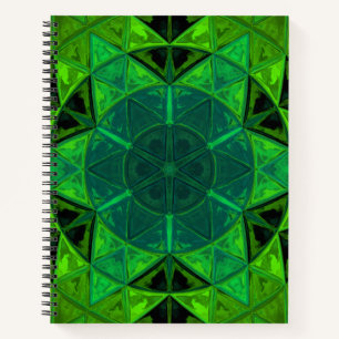 Carnet Mosaic Kaleidoscope Vert Fleur