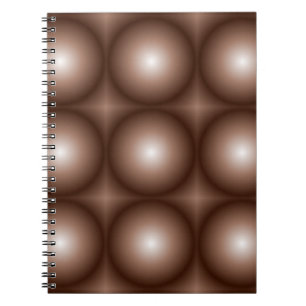 Carnet Mosaïque Brown foncée 3D géométrique Mousse blanch