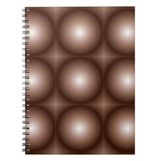 Carnet Mosaïque Brown foncée 3D géométrique Mousse blanch (Devant)