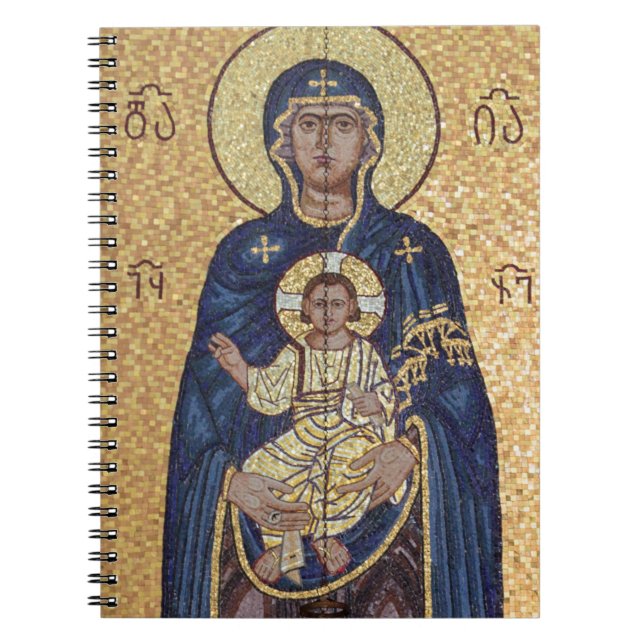 Carnet Mosaïque de Marie et Jésus (Devant)