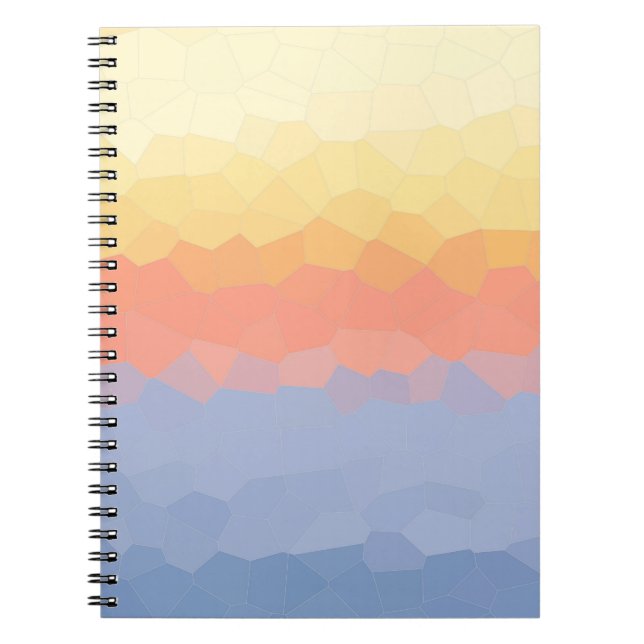 Carnet Mosaïque du coucher du soleil Dégradé Art Abstrait (Devant)