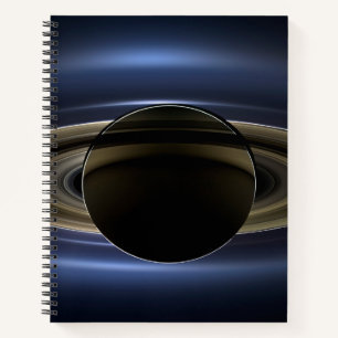 Carnet Mosaïque Du Système Saturne Rétro-Éclairé Par Le S