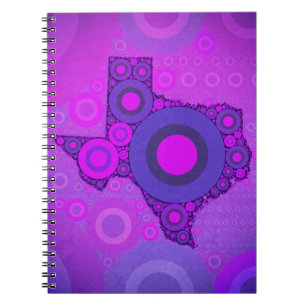 Carnet Mosaïque du Texas bleu rose