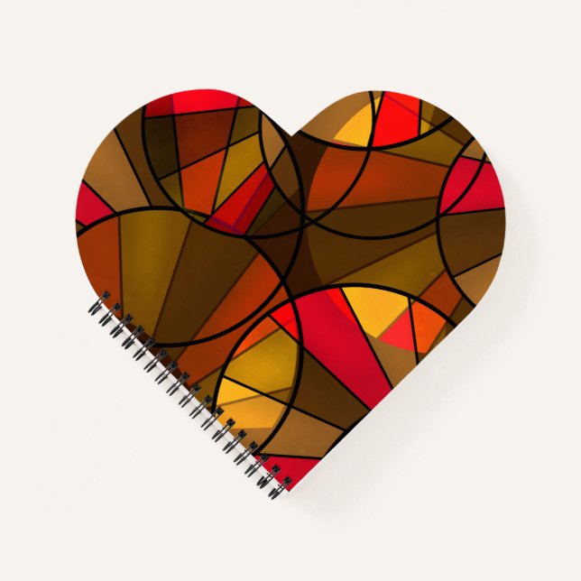 Carnet mosaïque en verre moderne Abstrait motif brun coco (Devant)