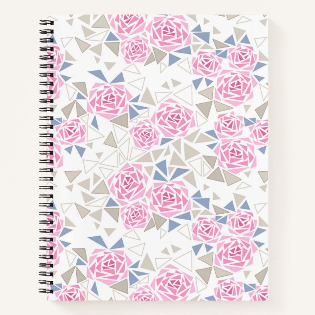 Carnet Mosaïque, fleurs (Devant)