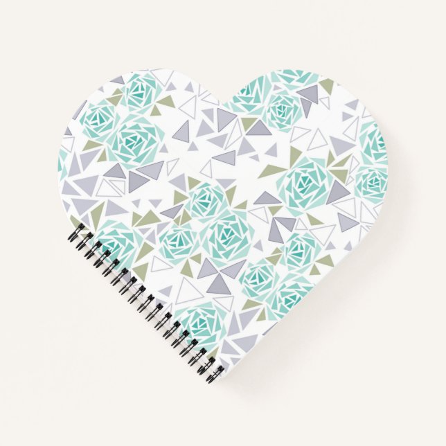 Carnet Mosaïque, fleurs (Devant)