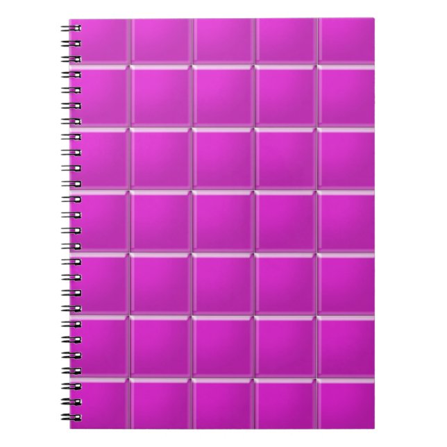Carnet - Mosaïque magenta (Devant)