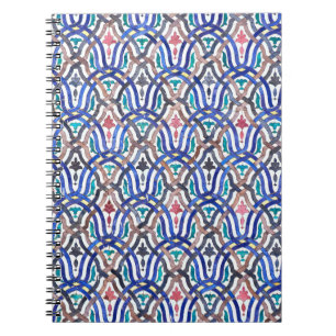 Carnet mosaïque marocaine : design traditionnel coloré.