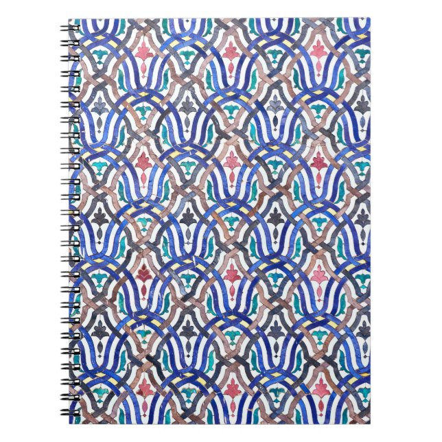 Carnet mosaïque marocaine : design traditionnel coloré. (Devant)