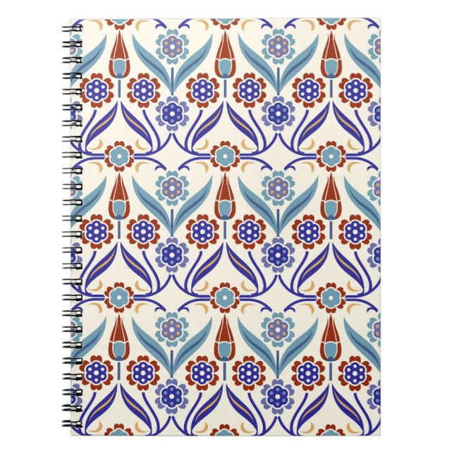 Carnet Mosaïque turque : Motif coloré sans couture (Devant)