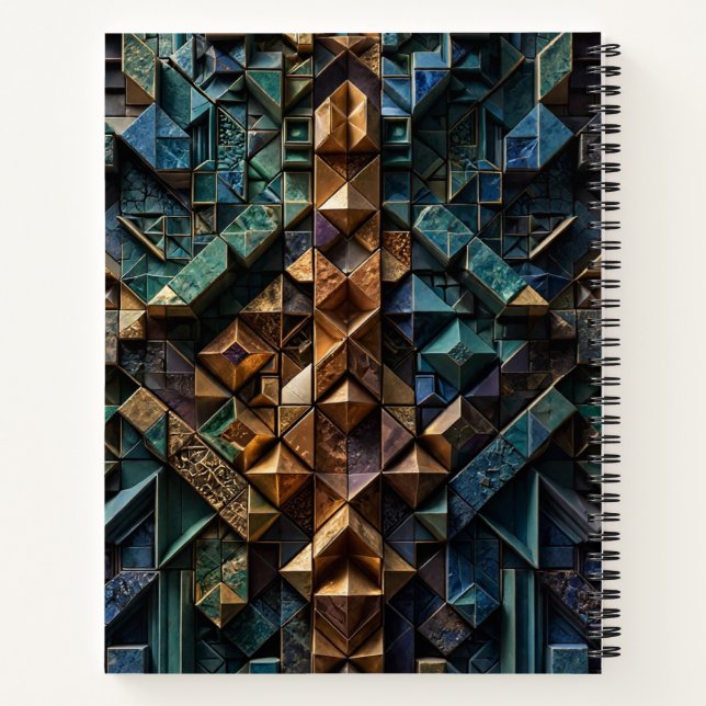 Carnet Mosaïque verticale 3D extrême (Dos)