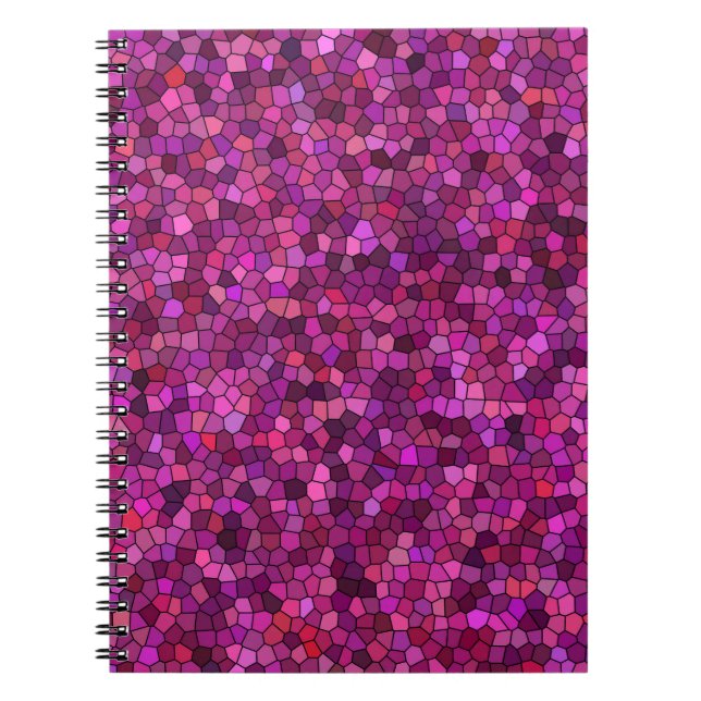 Carnet Mosaïque violet rose (Devant)