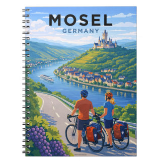 Carnet Mosel Allemagne Cyclisme Voyage Art Vintage