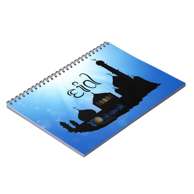 Carnet Mosquée de l'Aïd Moubarak avec typographie (Côté gauche)