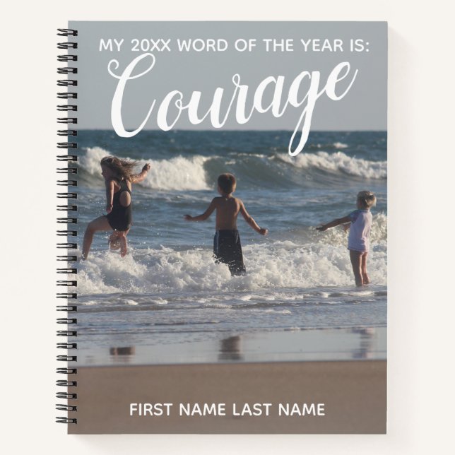 Carnet Mot du année 2018 Courage Vagues Océan Enfants (Devant)