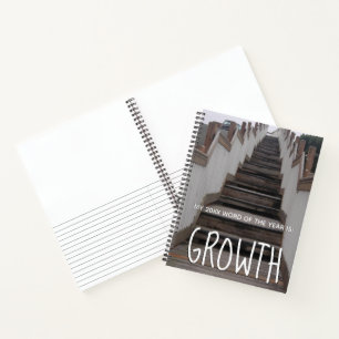 Carnet Mot du année 2018 Croissance avec photo d'escalier