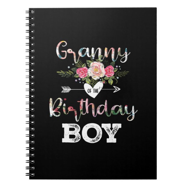 Carnet Mother Art | Grand-mère d'un garçon d'anniversaire (Devant)