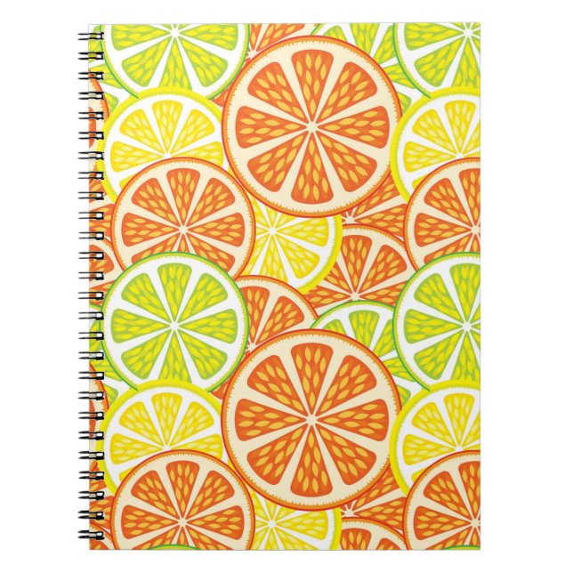 Carnet Motif 2 d'agrume (Devant)