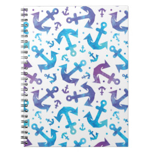Carnet Motif 2 d'Ancre de colorant de cravate
