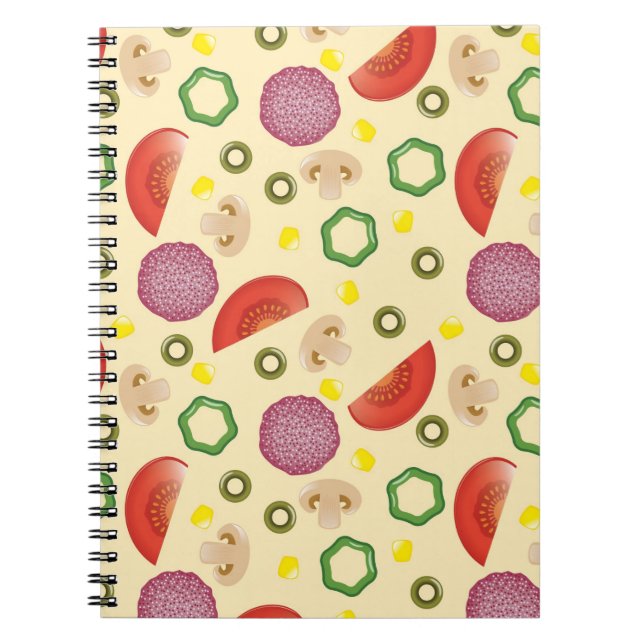 Carnet Motif 2 de pizza (Devant)
