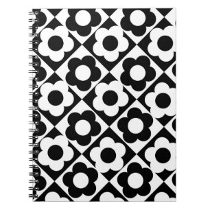 Carnet Motif à bille en diamant noir et blanc