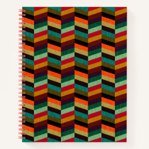 Carnet Motif à carreaux bicolores colorés