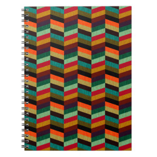 Carnet Motif à carreaux bicolores colorés