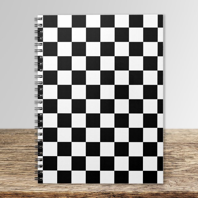 Carnet Motif à carreaux noir et blanc (Créateur téléchargé)