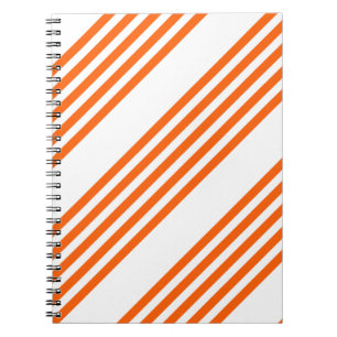 Carnet Motif à cinq bandes orange et blanc
