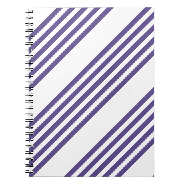 Carnet Motif à cinq bandes Ultra violet et blanc (Devant)