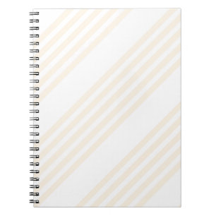 Carnet Motif à cinq rayures beige et blanc