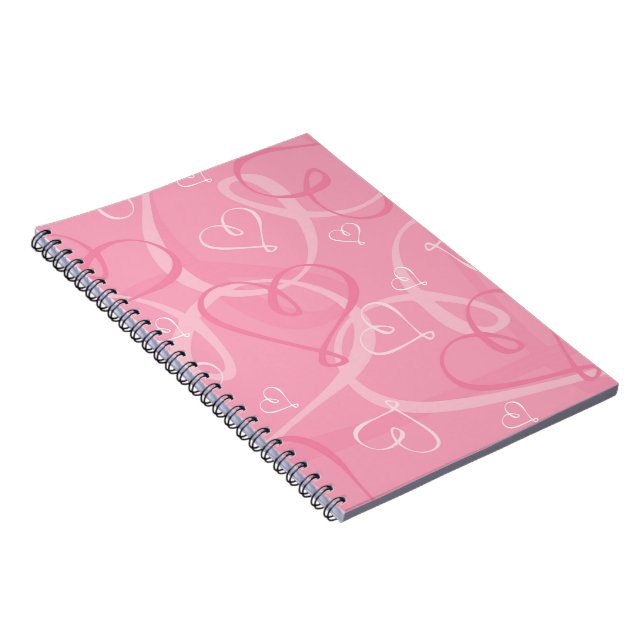 Carnet Motif à coeur rose (Côté Droit)